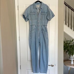 We The Free by Free People Light Blue Denim Jumpsuit